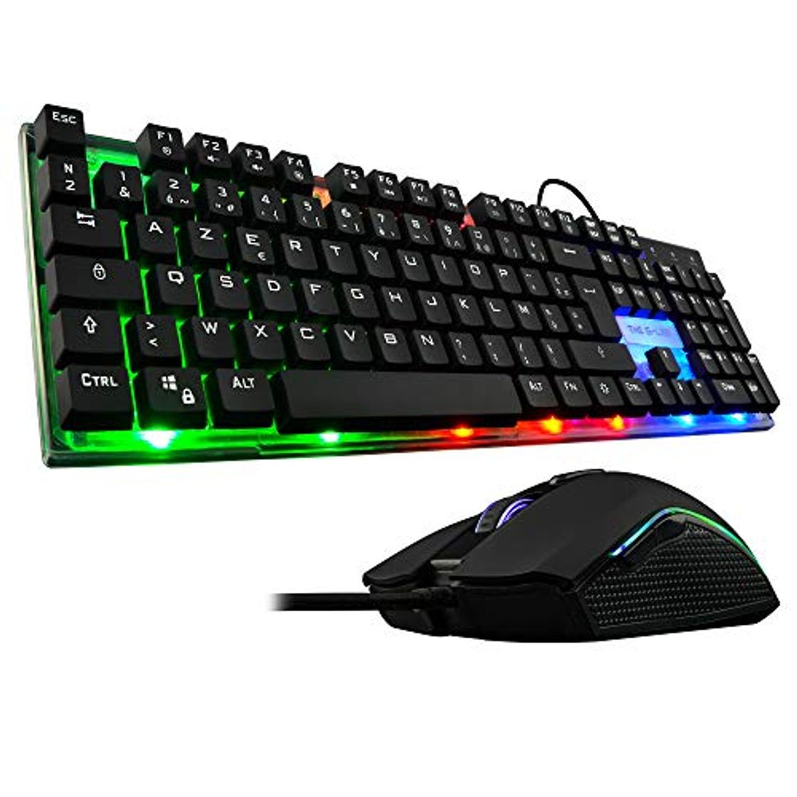 Social THE G-LAB Combo Zinc Pack de Teclado Gaming USB y Ratón Multicolor