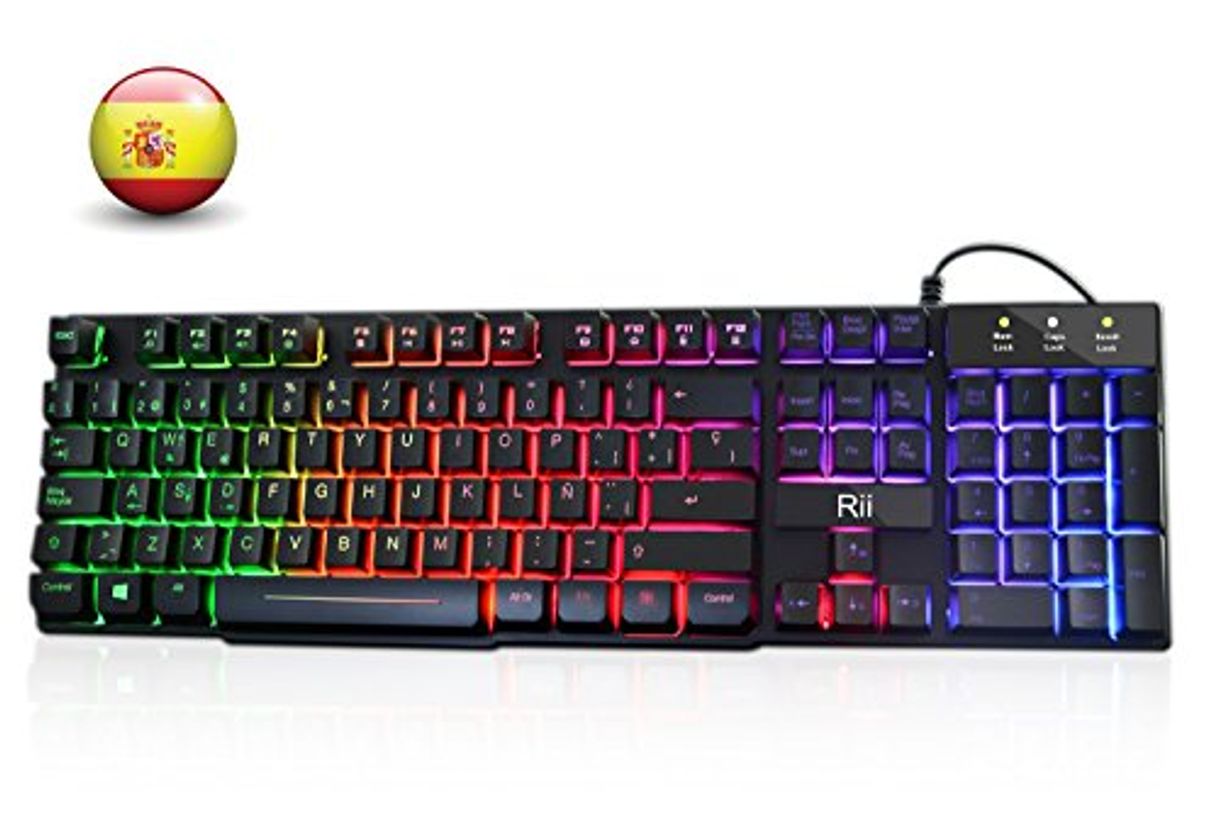 Social Rii RK100+ Novedoso Teclado USB Retroiluminado