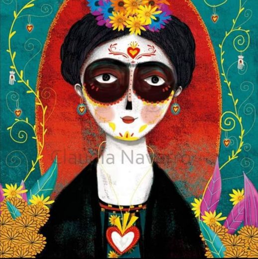 Ilustración Frida Kahlo – Claudia Navarro Ilustradora