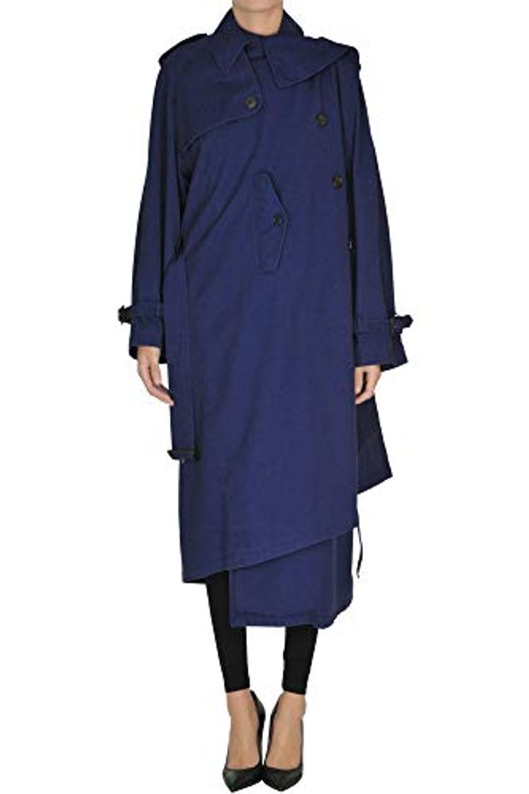 Fashion Balenciaga Oversized Trench Coat Woman Navy Blue 38 FR