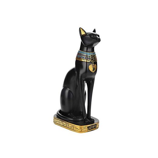 Estatua de Resina de Gato Egipcio Escultura de Gato Decoración Antigua Casa