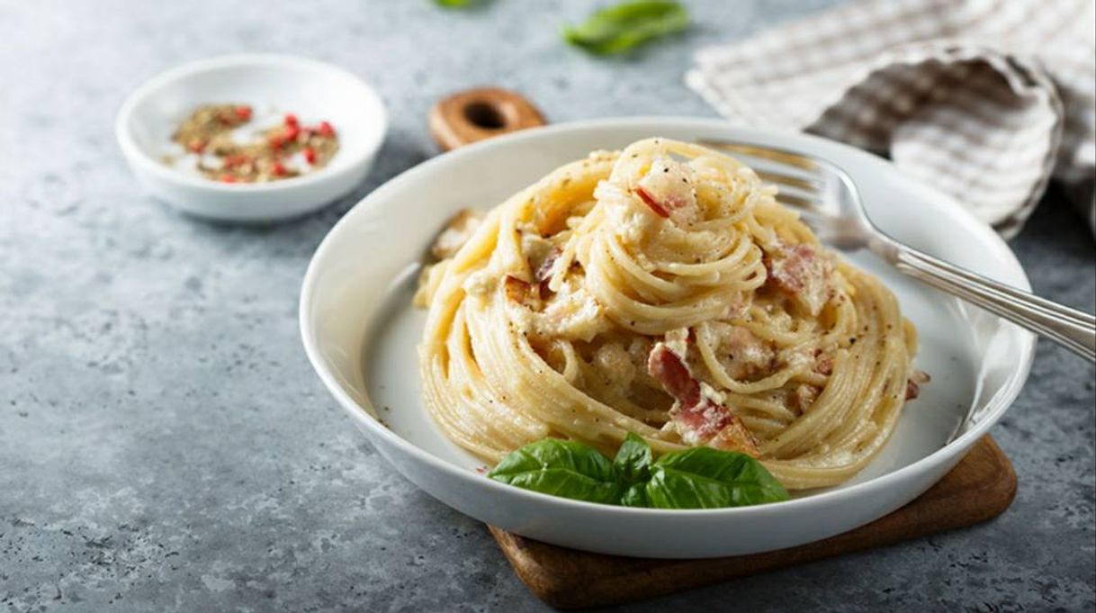 Social Espagueti blanco con Jamón y Crema🤩🤩