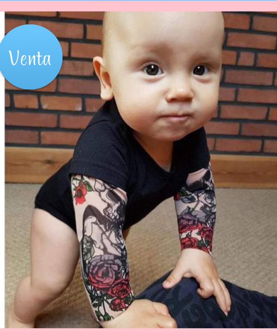 Social Mameluco manga tipo tatuaje