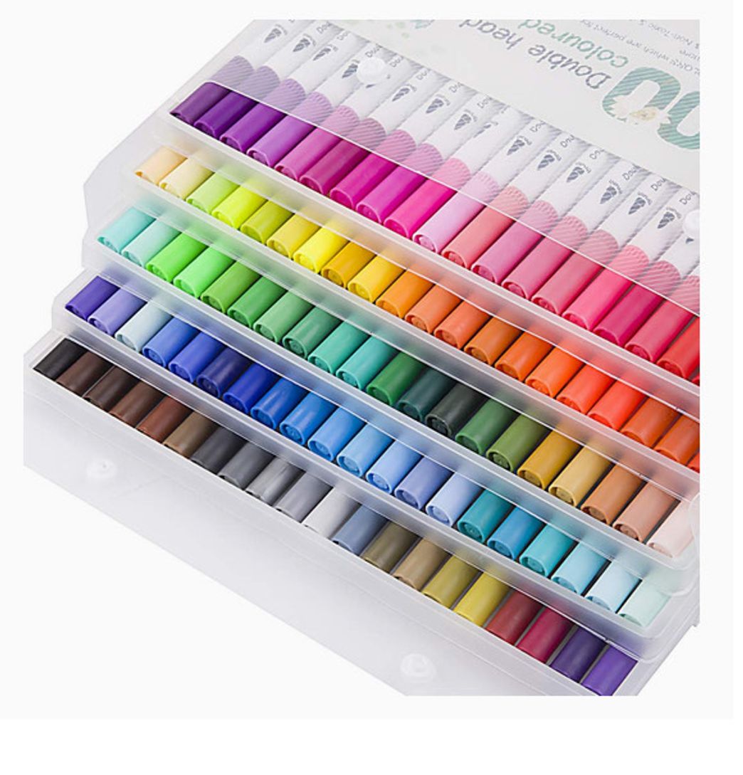 Social Marcadores de acuarela. 