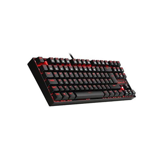 Redragon K552-UK KUMARA Rojo RGB LED Teclado mecánico retroiluminado 87 Teclas Teclado