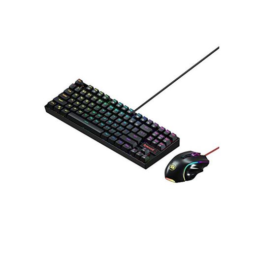 Pack Redragon Teclado Kumara K552RGB-BA, Combo, teclado Tenkeyless mecánico