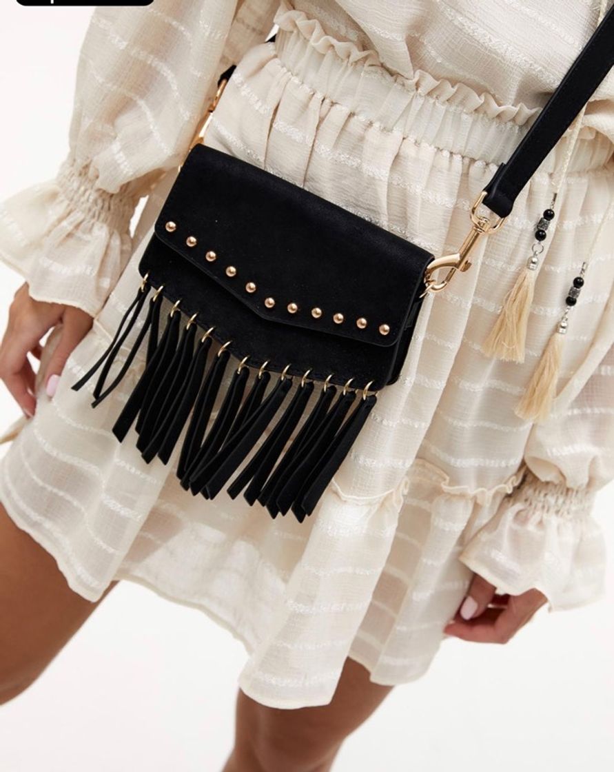 Fashion Loavies black fringes cross body bag | Loavies