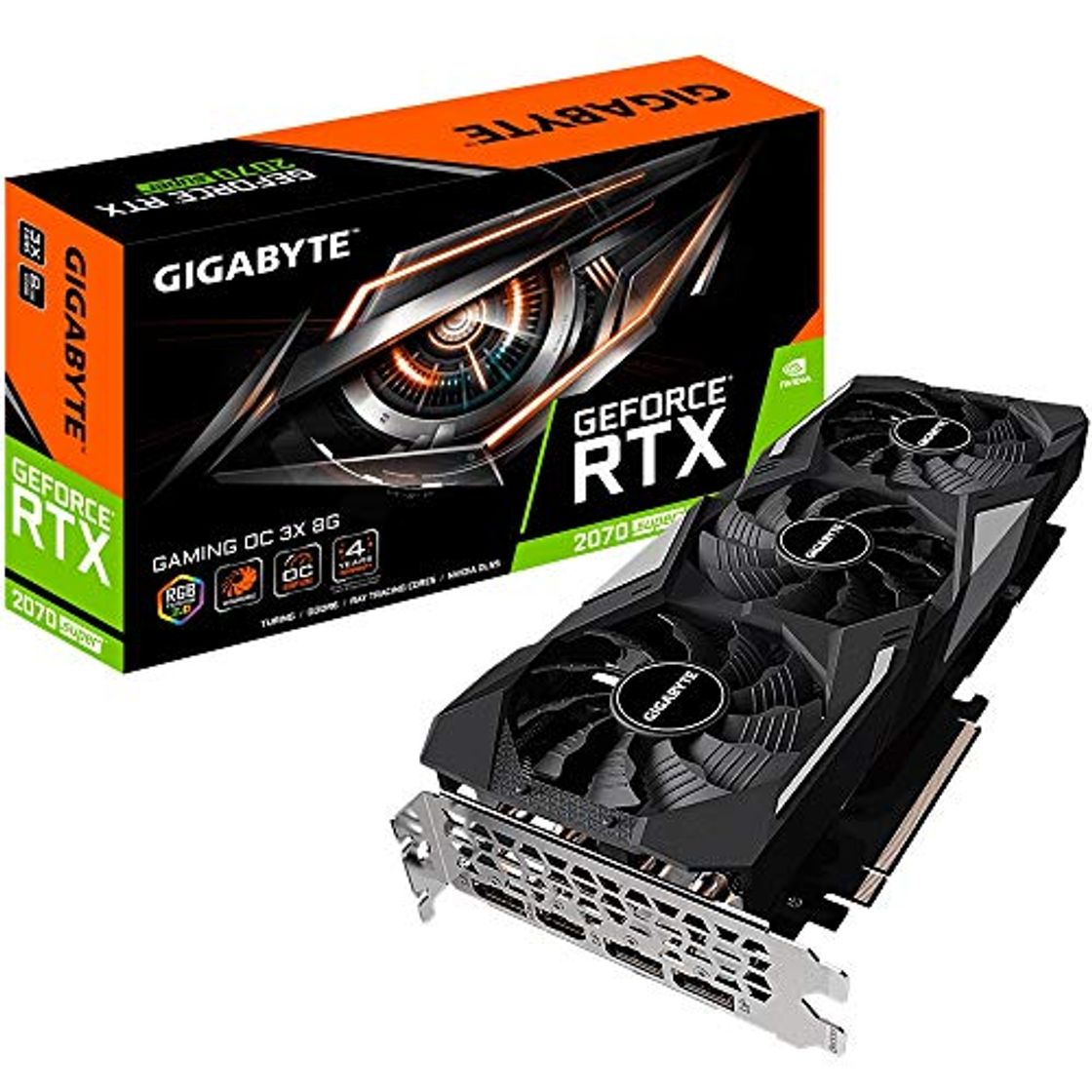 Social Gigabyte GeForce RTX 2070 Super Gaming OC 3x 8G Tarjeta de video