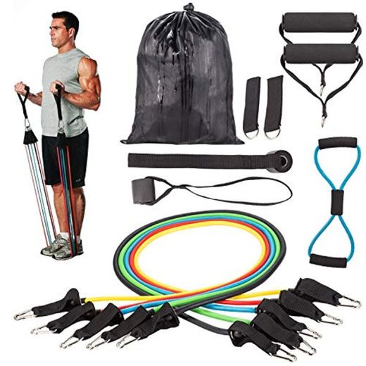 Resistance Bands Correas Set Workout Bands 12 pcs - 5 Fitness Bandas