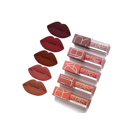 5 Colors Matte Lipstick Set