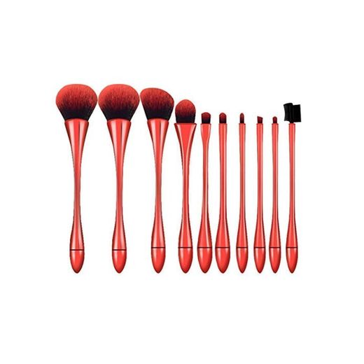 10pcs Nueva cáliz cintura profesional Make Up juego de pinceles de maquillaje