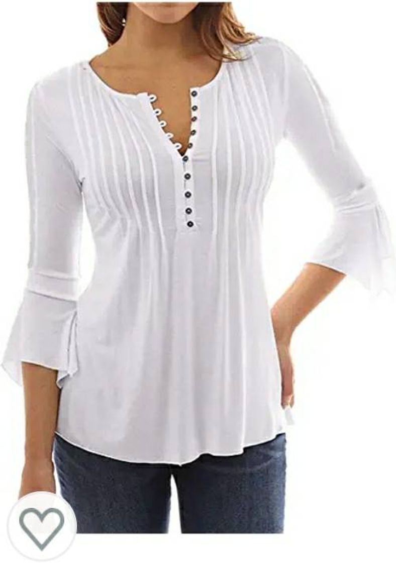 Fashion Blusa para mujer blanca