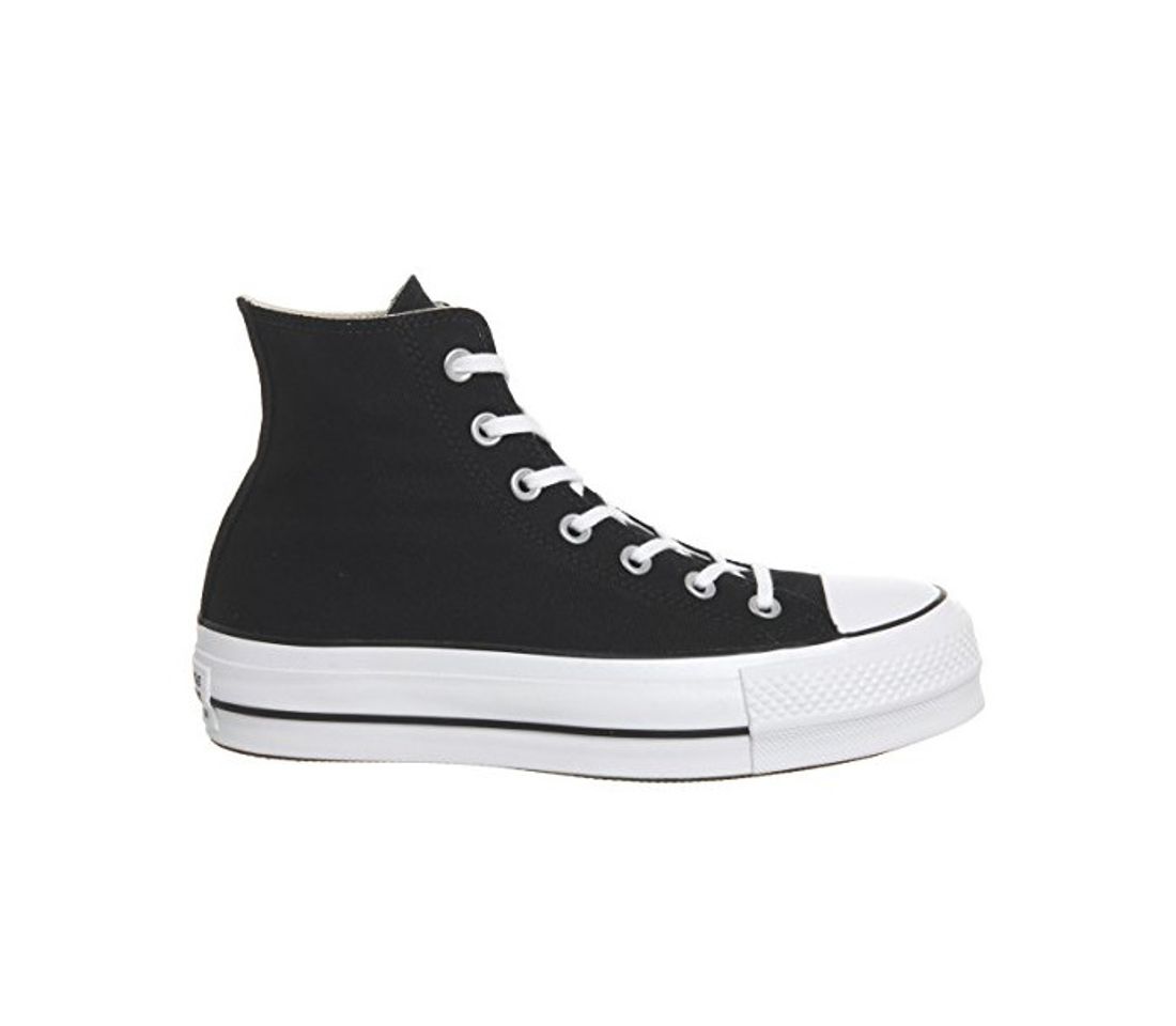 Fashion Converse Chuck Taylor CTAS Lift Hi, Zapatillas para Mujer, Negro