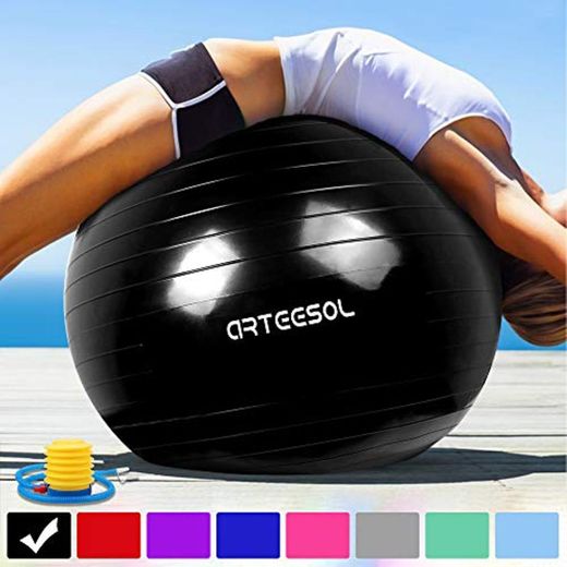 arteesol Pelota de Ejercicio 45cm 55cm 65cm 75cm Balón de Ejercicio Pelota