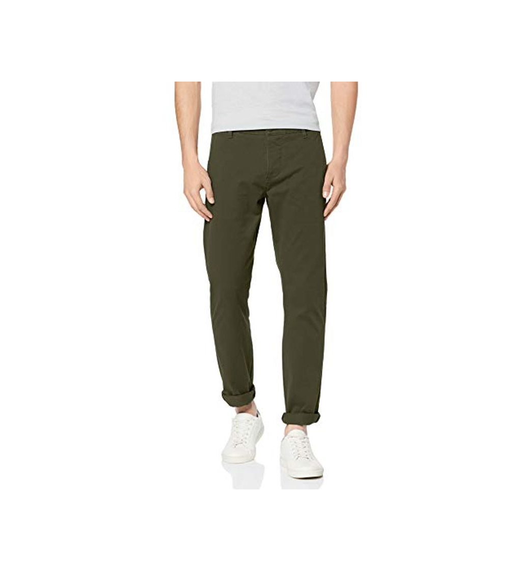 Fashion dockers Smart Supreme Flex Alpha Tapered-WONDERKNIT Pantalones, Gris