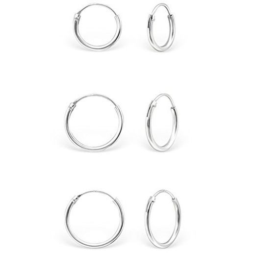 DTP Silver - Conjunto de 3 pares de Pendientes de Aro -