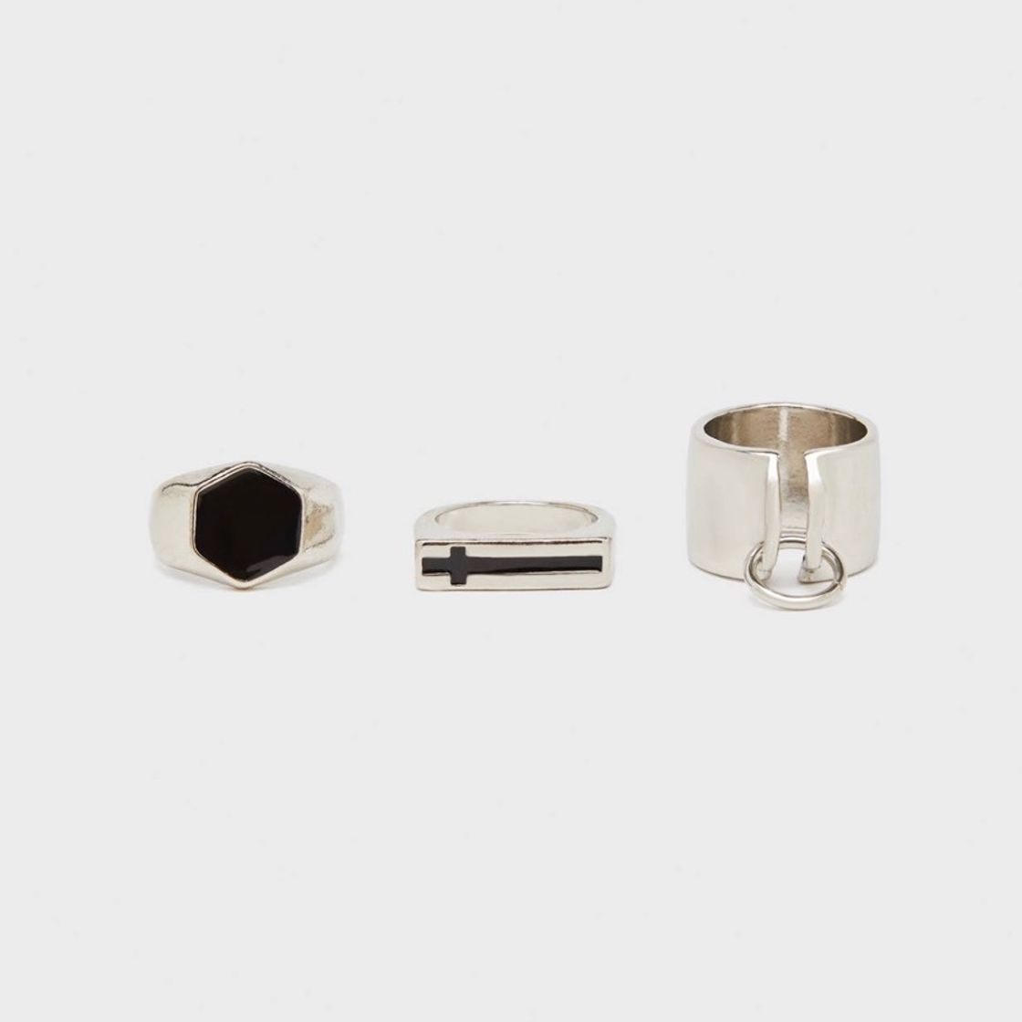 Social Set de 3 Anillos Bershka