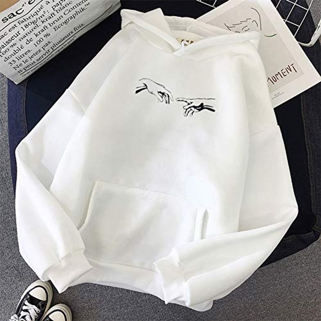 NO BRAND Invierno Skuggnas Creación Manos Arte Sudaderas con Capucha de Gran