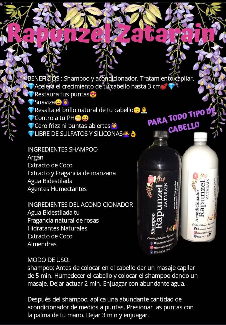 Fashion Shampoo Rapunzel Zatarain 😍😍 super recomendable