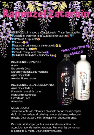 Shampoo Rapunzel Zatarain 😍😍 super recomendable