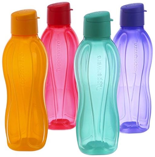 Tupperware Eco Sports Water Bottle Flip Top 1 Ltr 4pcs by Tupperware
