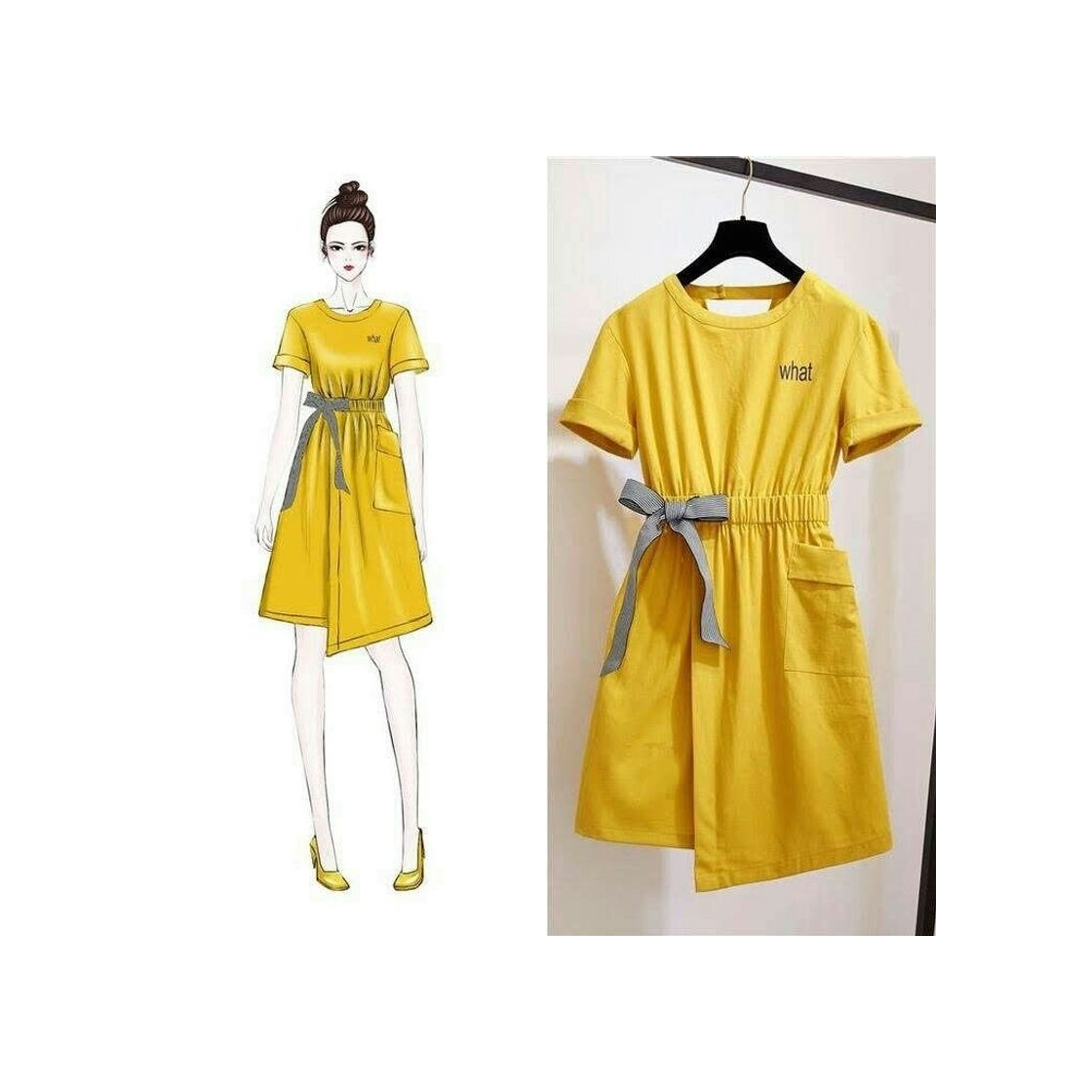 Fashion Vestido amarelo 