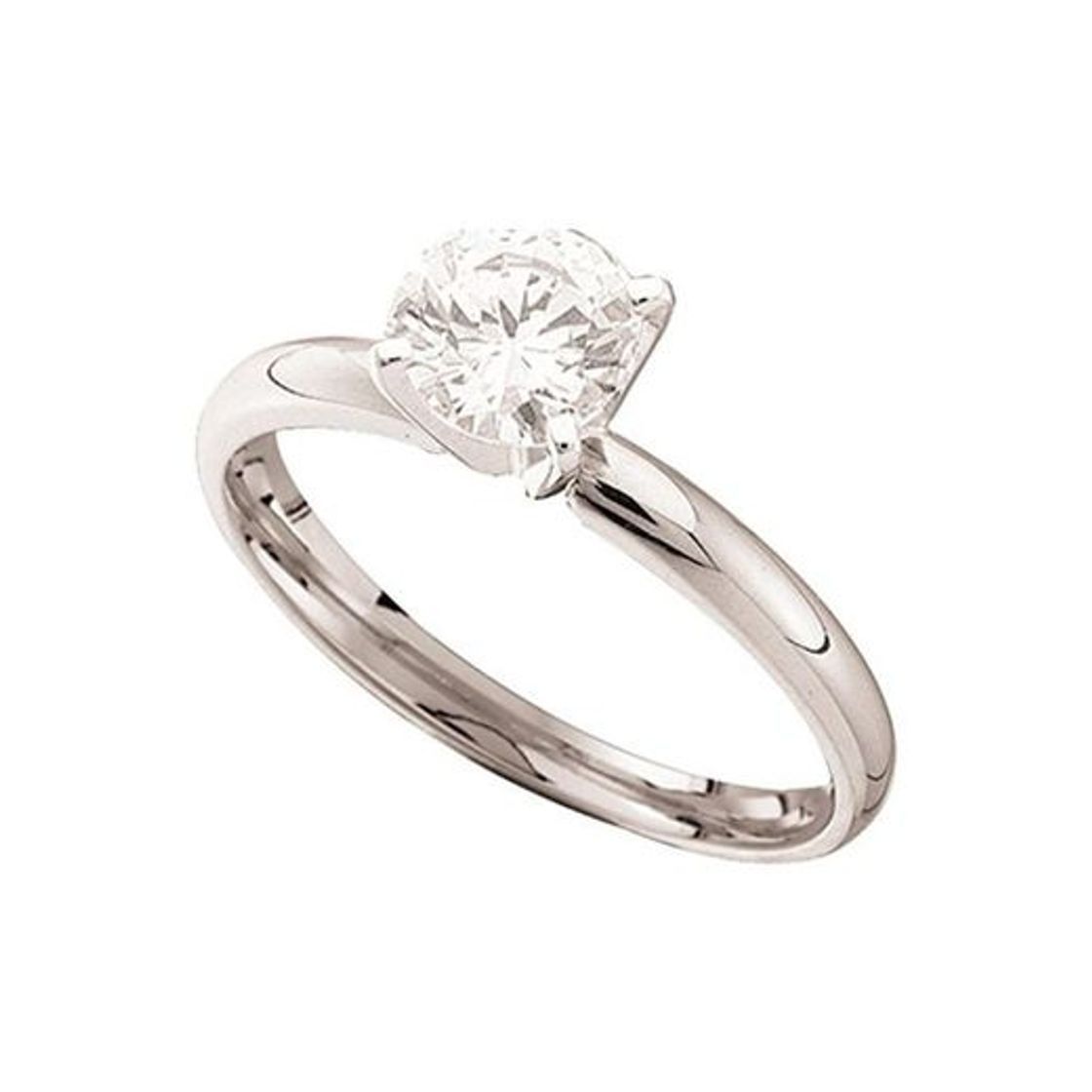 Social Anillo de compromiso de Lux de oro blanco de 14 quilates con