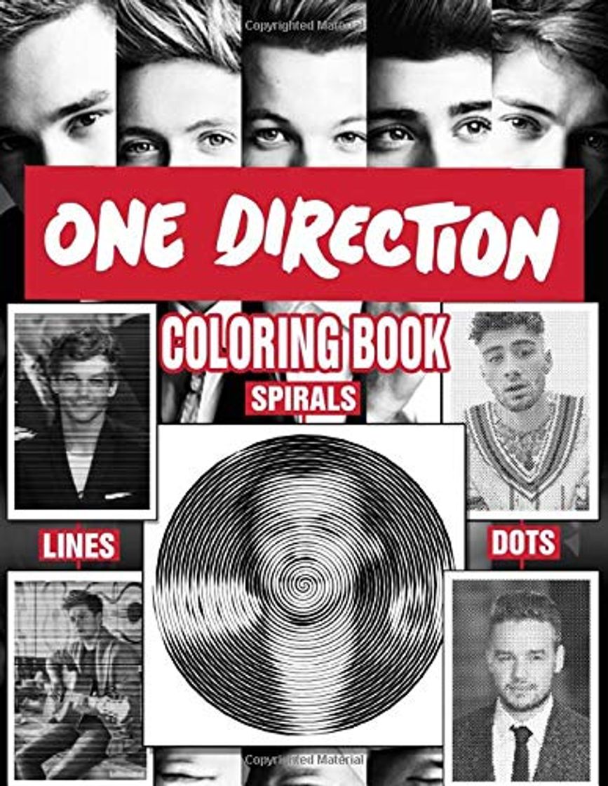 Book One Direction Dots Lines Spirals Coloring Book: Funny and Relaxing for Adults And Teens Fan Of One Direction