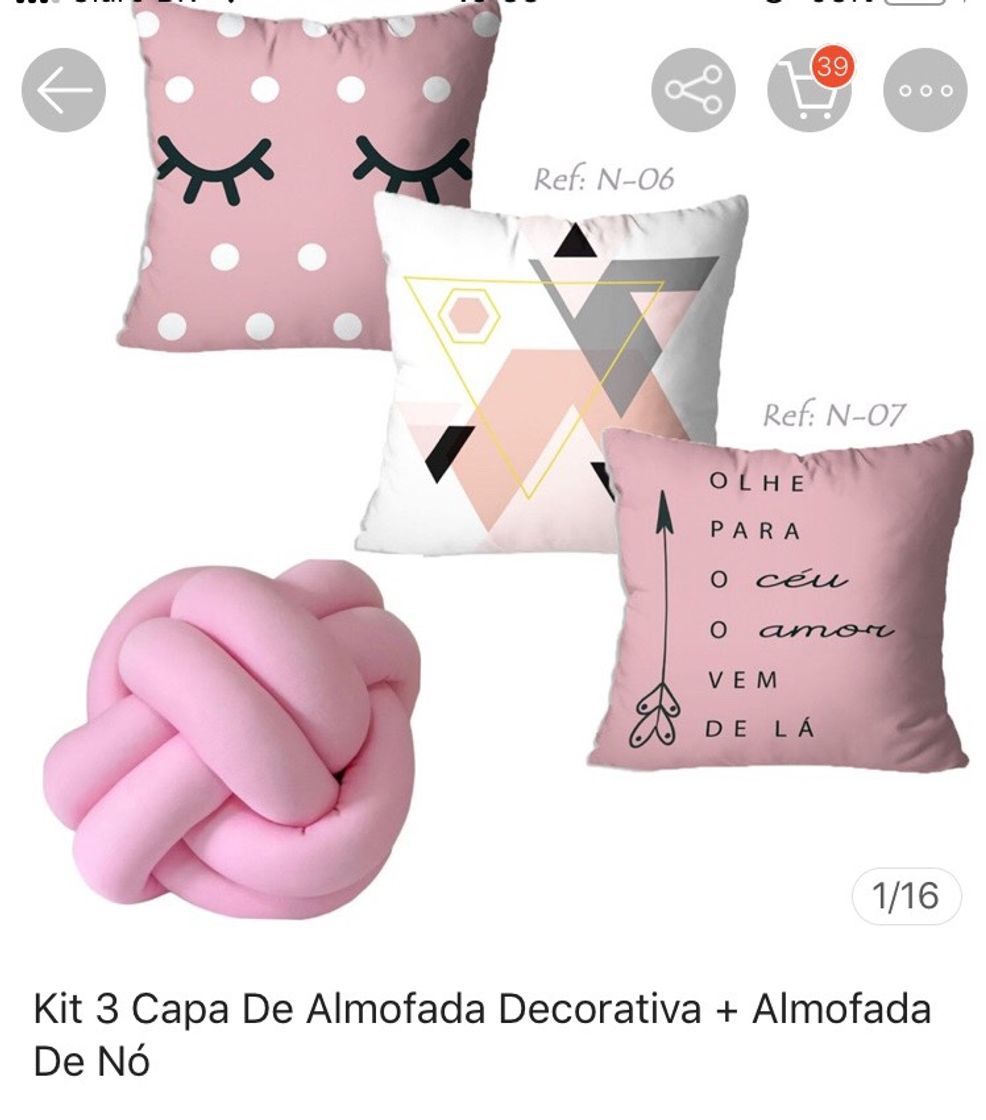 Fashion Kit com capas de almofadas decorativas + almofadas de nó.