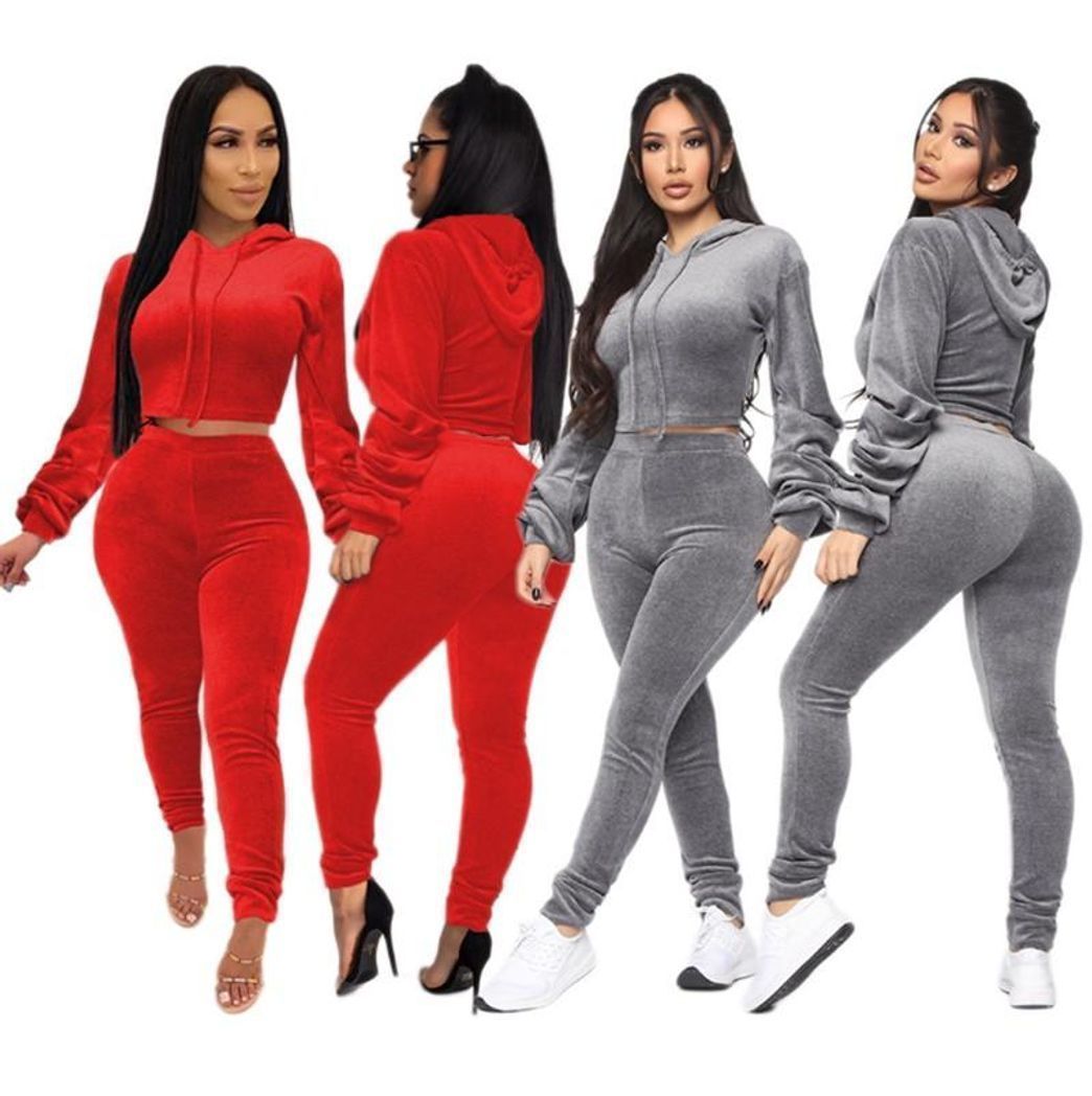 Fashion Mujeres 2 Piezas Traje Deportivo Colorido Pantalones Casuales Top chándal Traje de