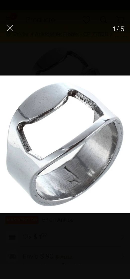 Anillo acero inox