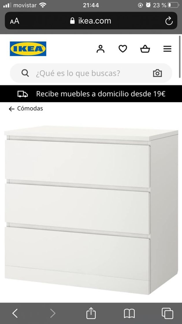 Product MALM Cómoda de 3 cajones