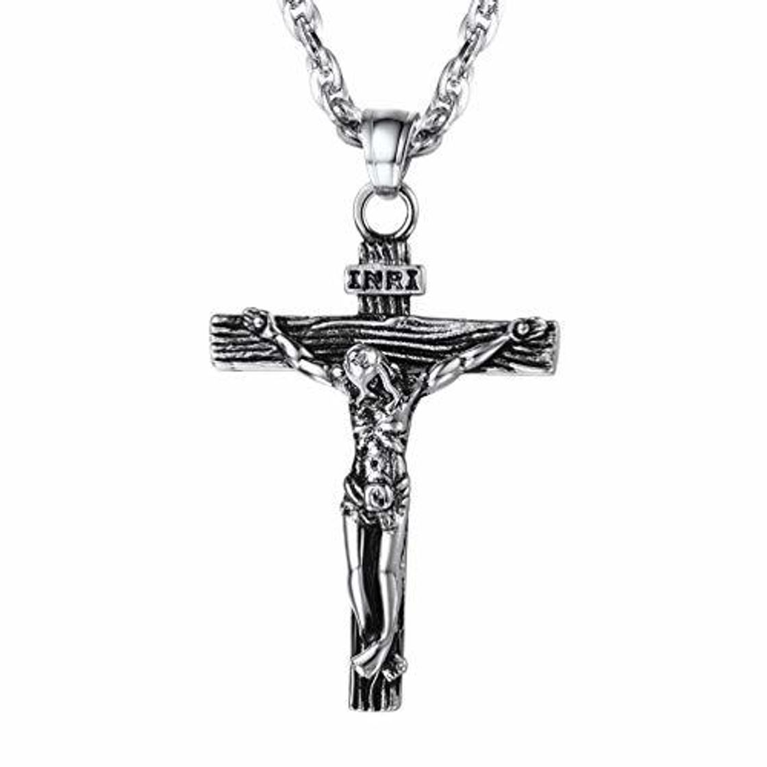 Fashion Crucifijo Colgante de Acero Inoxidable para hombre collares hombre cruz regalo