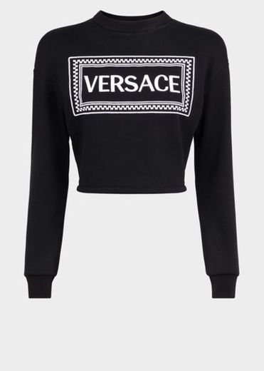 Versace 90s Vintage Logo Sweatshirt for Women