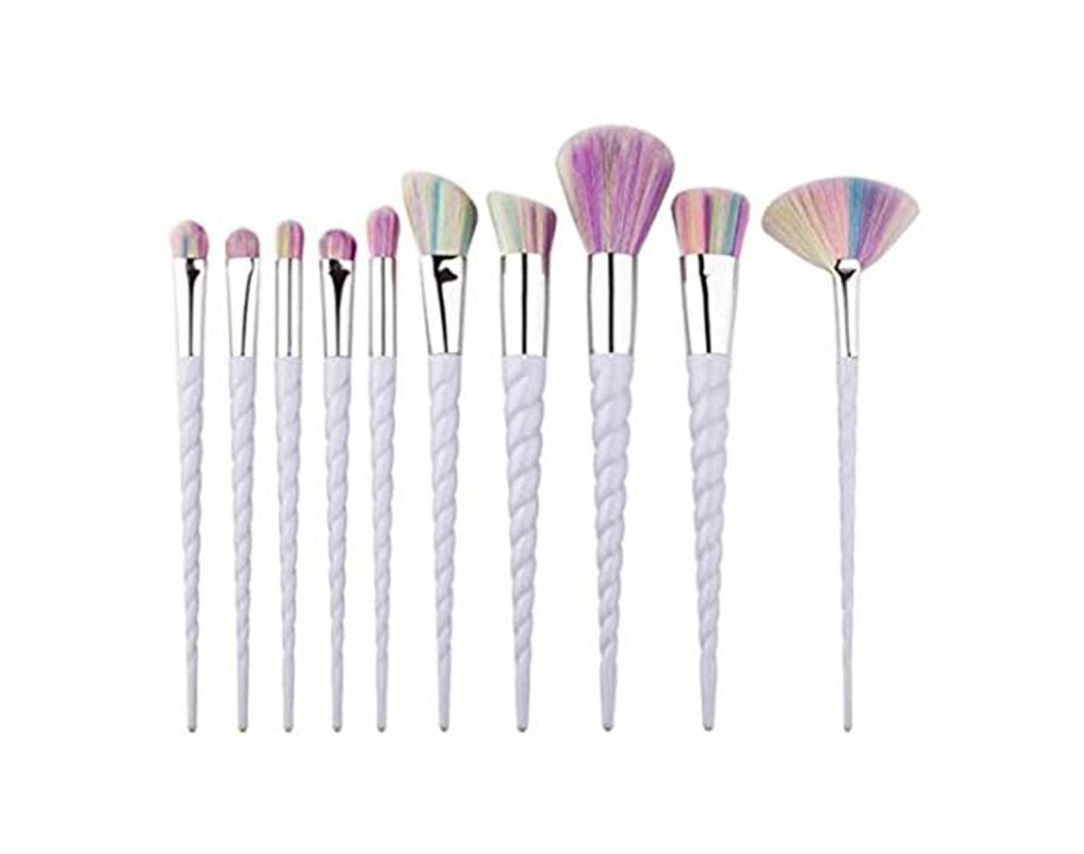 Producto IDJ Unicorn Rainbow Makeup Brush Set Foundation Eyeshadow Blusher Contour Unicornios Set de 10 Piezas