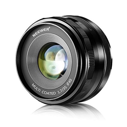 Neewer 35 mm f/1.7 Lentes con Fuego Manual para cámaras Digitales Sony