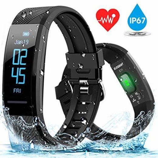 ELEGIANT Pulsera de Actividad Inteligente Reloj Deportivo IP67 para Hombre Mujer con