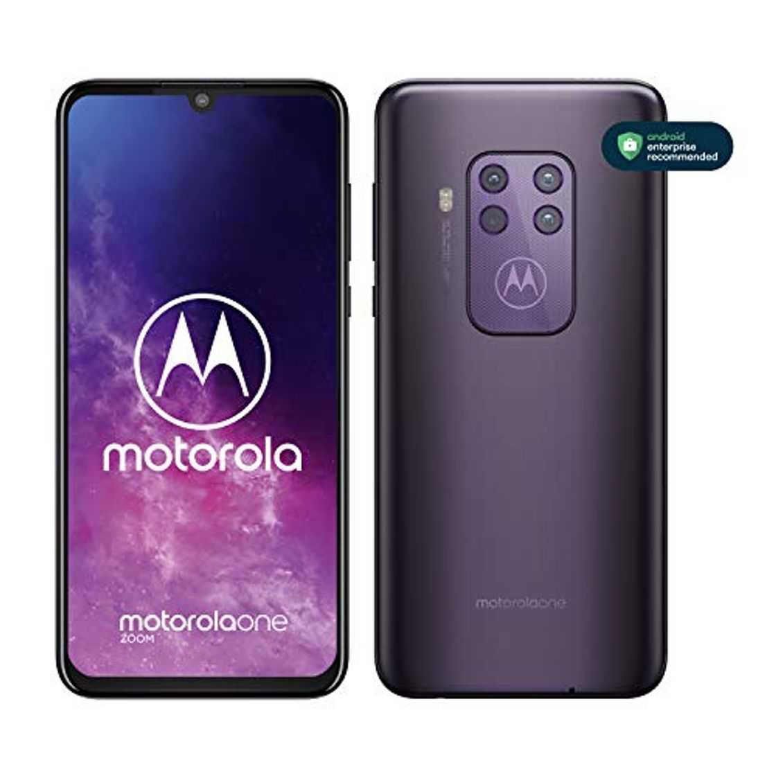 Social Motorola One Zoom con Alexa Hands-Free (Pantalla 6,4” FHD+, Sistema de 4