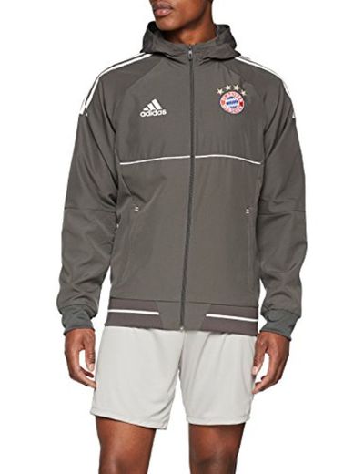 adidas FCBUCL PRE JK Chaqueta FC Bayern de Munich, Hombre, Gris