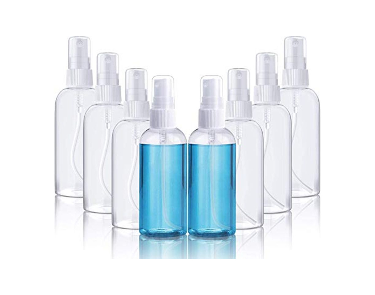 Moda 8 PCS *100ml Fenvella Botes Viaje Transparente Plástico Botella Vacía de Spray,