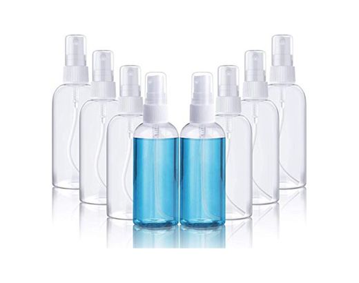 8 PCS *100ml Fenvella Botes Viaje Transparente Plástico Botella Vacía de Spray,