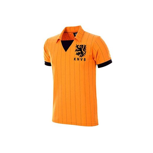 copa Holland 1983 Football Shirt Camiseta Retro con Cuello de fútbol