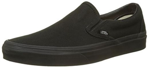 Vans U CLASSIC SLIP-ON BLACK - Zapatillas de skateboarding unisex, Negro