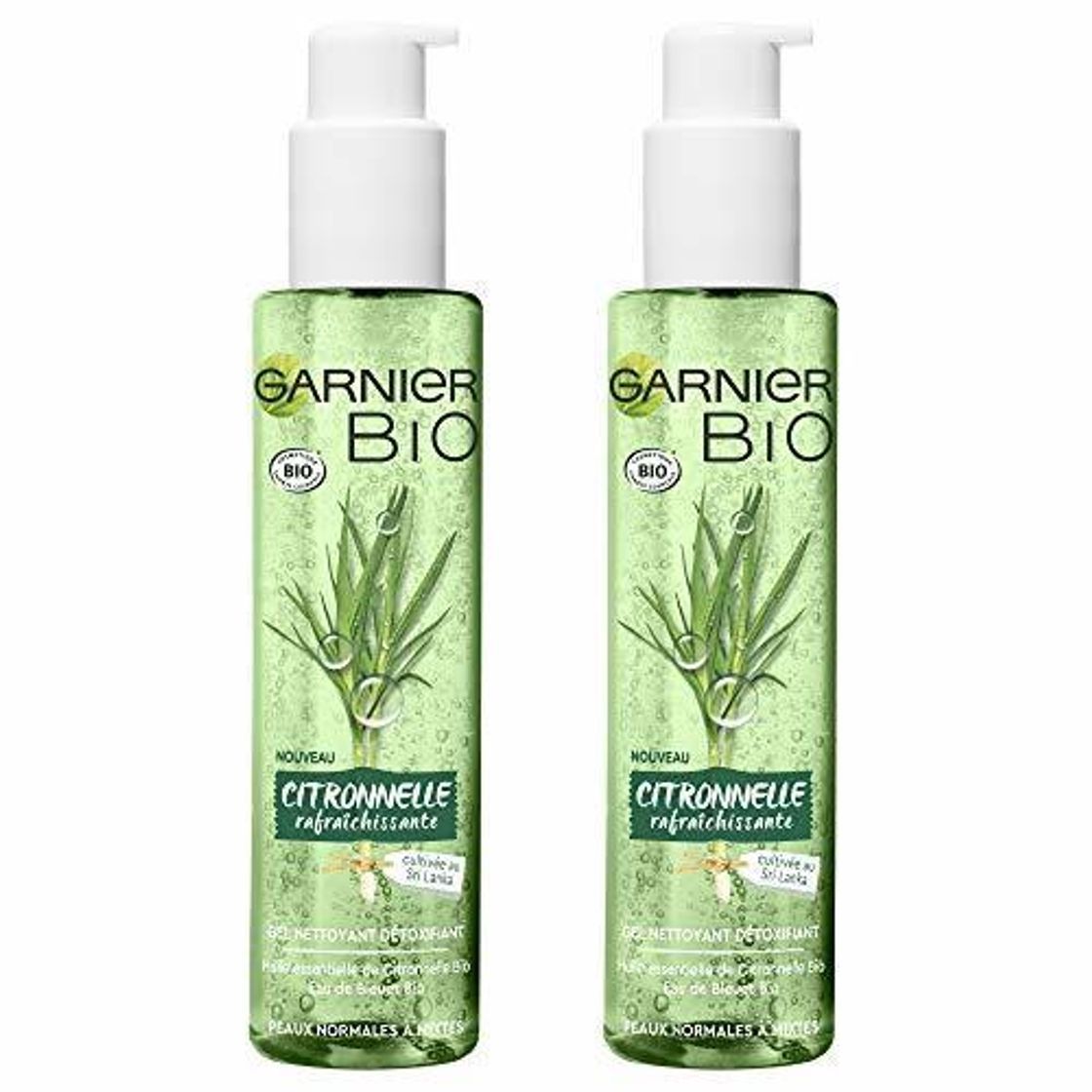 Beauty Garnier Garnier Garnier Bio Gel Limpiador détoxifiant - citronela rafraîchissante, Pack of 2 x