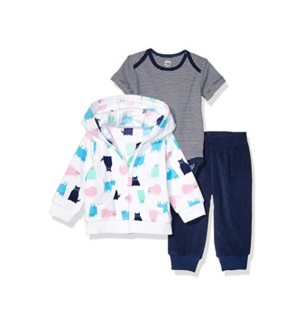 Social Amazon Essentials 3-Piece Microfleece Hoodie Set Infant-and-Toddler-Pants-Clothing-Sets