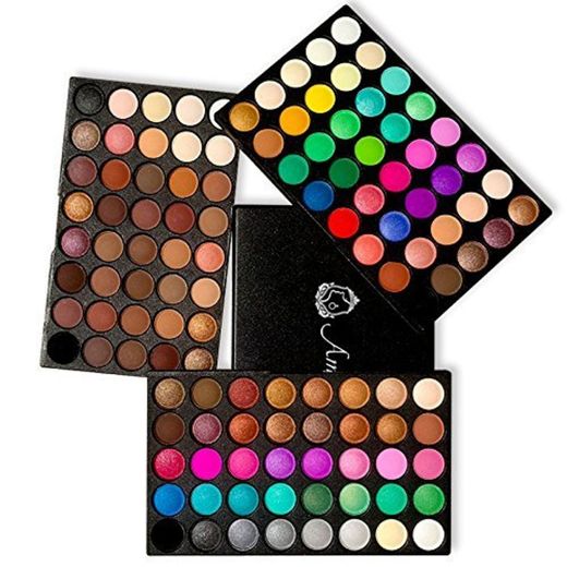 AMBITO 120 colores Paleta de sombra de ojos cosmética maquillaje Kit Set