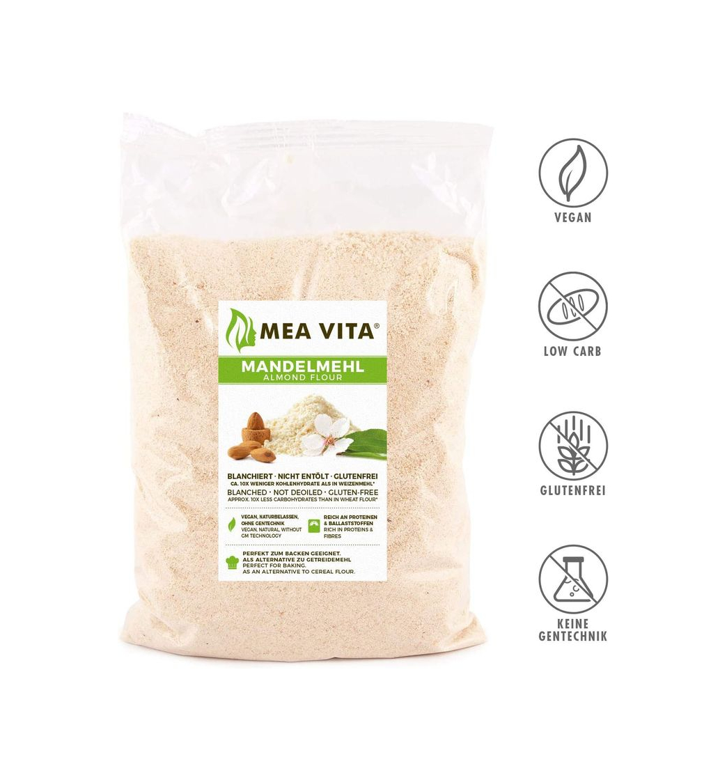 Producto Meavita Harina De Almendras Natural, Blanqueada, 1 Paquete