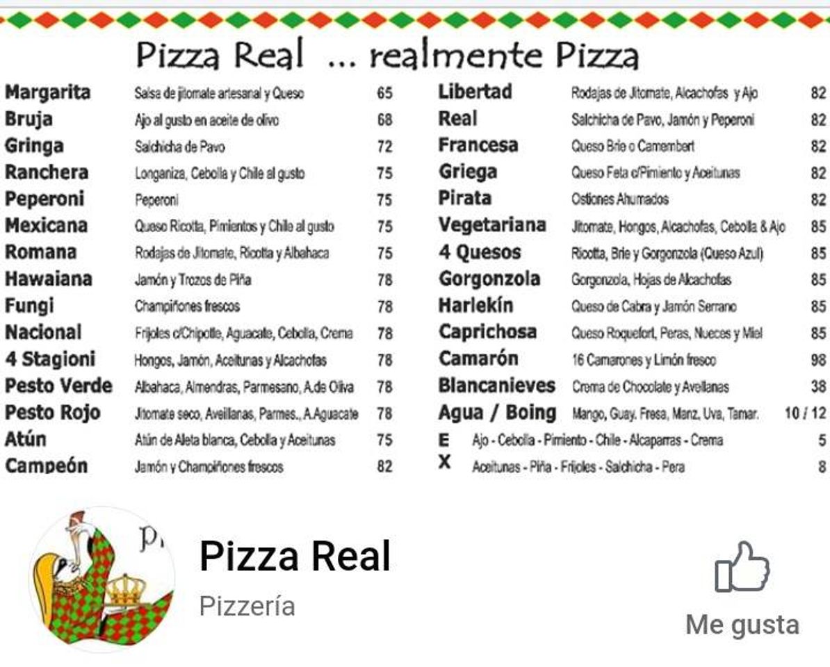 Restaurantes Pizza Real
