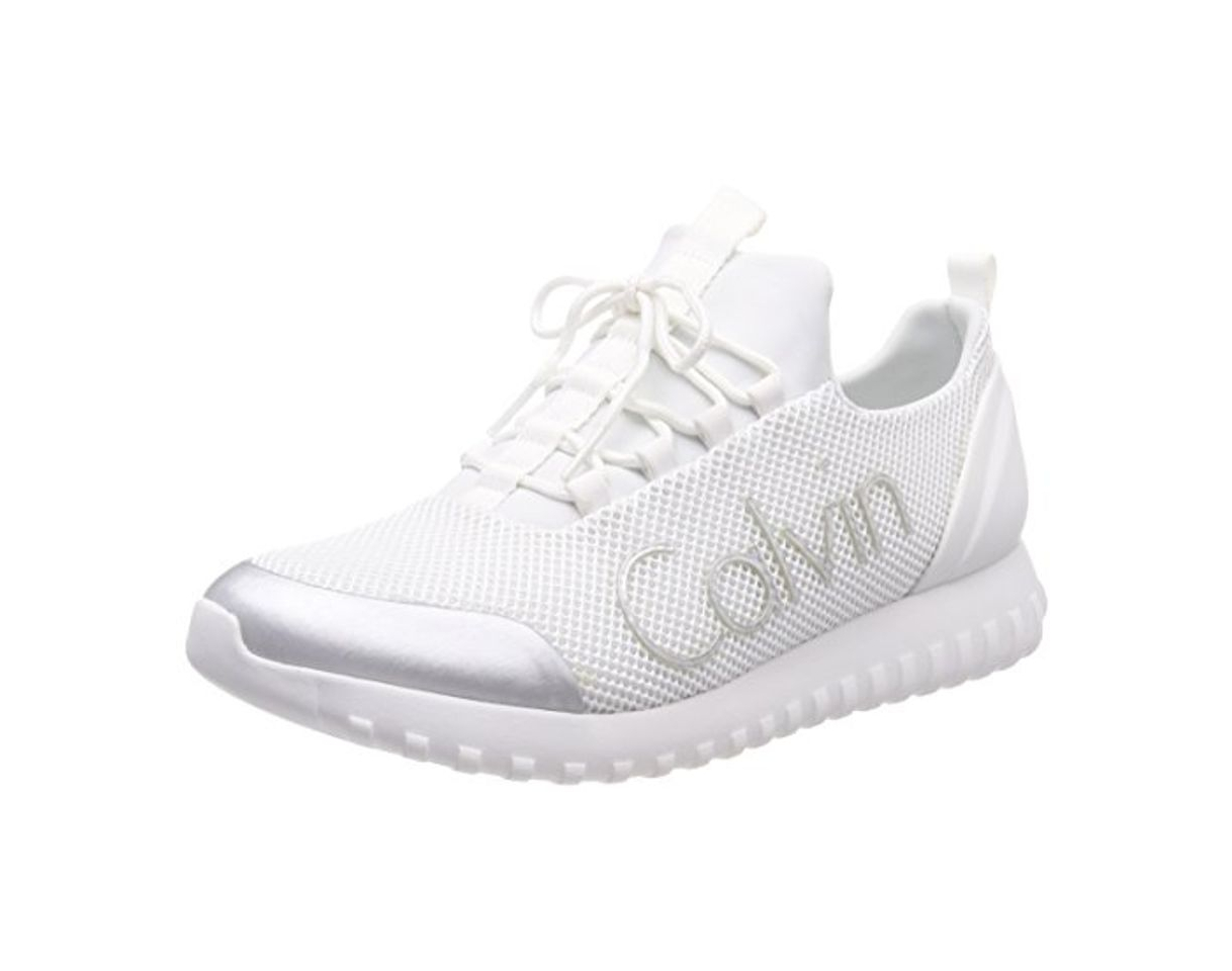 Moda Calvin Klein Jeans Ron Mesh/Brushed Metal, Zapatillas para Hombre, Plateado