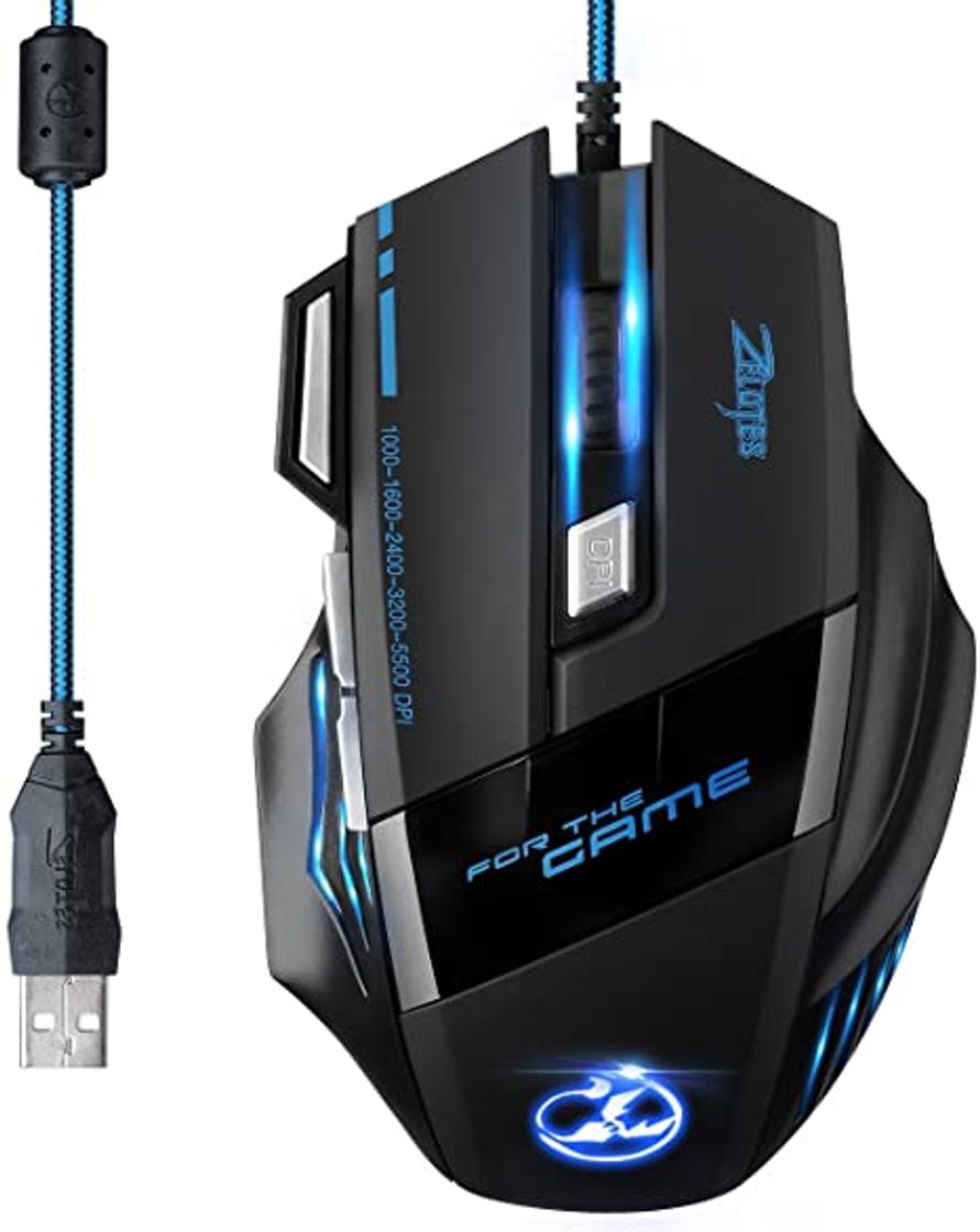 Electrónica QueenDer Ratón Gaming [Nueva Versión] Ratones Gaming Profesional con Cable USB Gaming